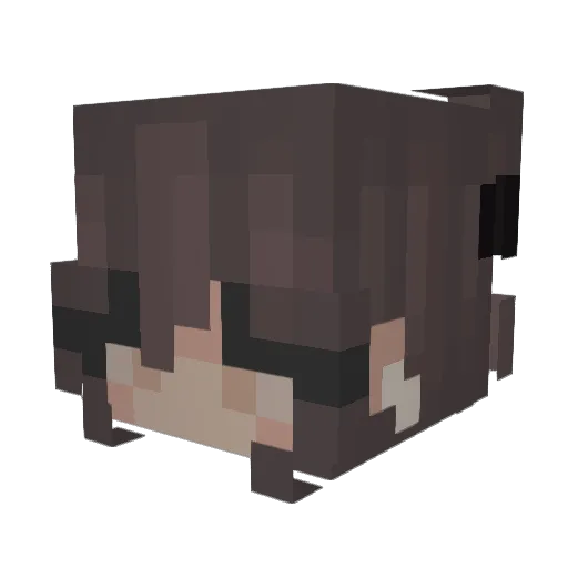Cubbytoon Minecraft avatar head, 3D render