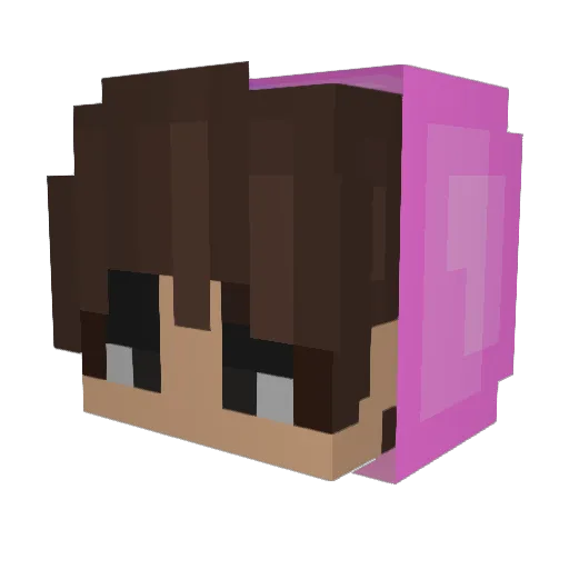 CubeAUS Minecraft avatar head, 3D render
