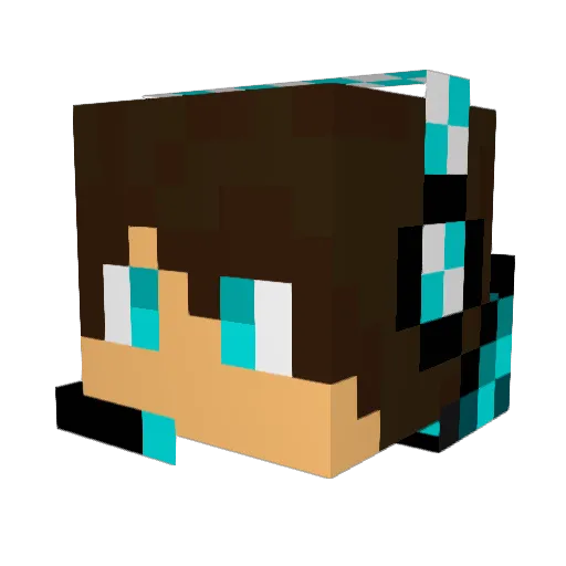 CubeCreator75 Minecraft avatar head, 3D render