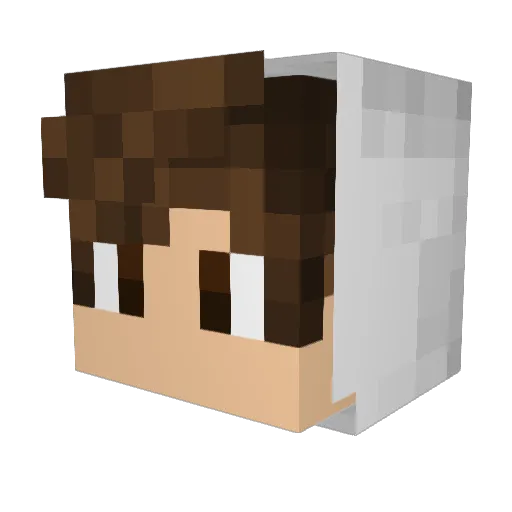 CubeDev Minecraft avatar head, 3D render