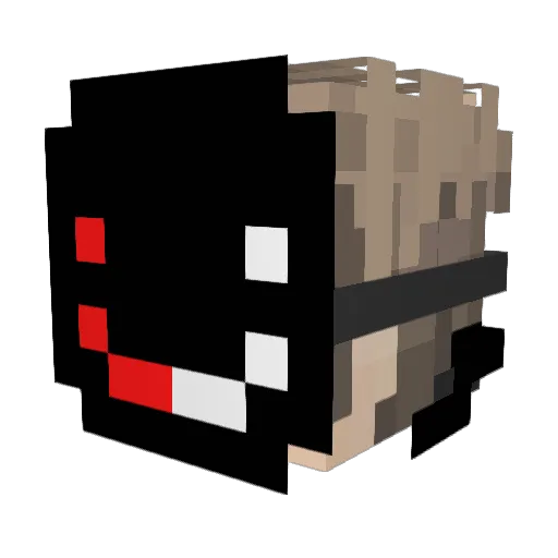 CubeF Minecraft avatar head, 3D render