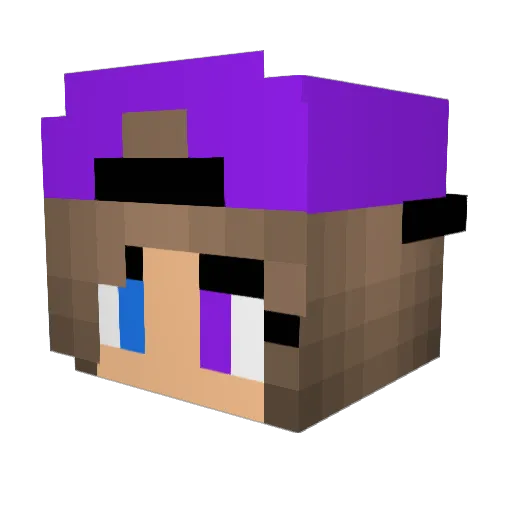 CubeGamer_HD Minecraft avatar head, 3D render