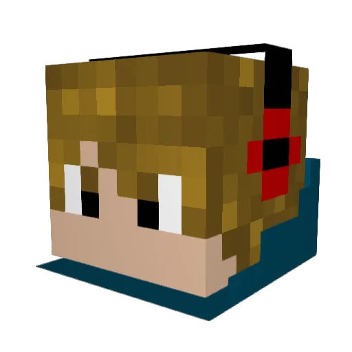 CubeJoel Minecraft avatar head, 3D render