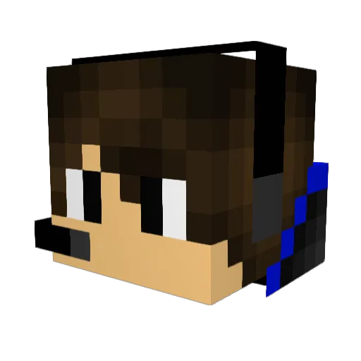 CubeLPT Minecraft avatar head, 3D render