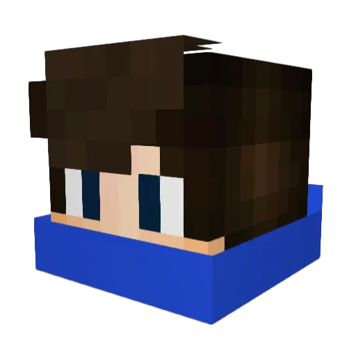 CubePixelzRS Minecraft avatar head, 3D render