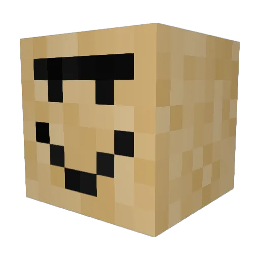 CubePutin Minecraft avatar head, 3D render