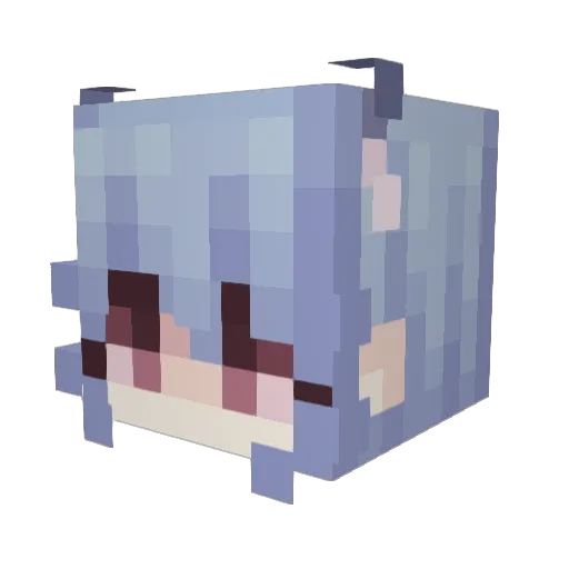 CubeRespawn Minecraft avatar head, 3D render