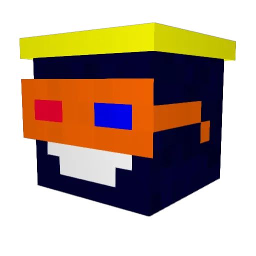 CubeSooter Minecraft avatar head, 3D render