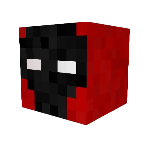 CubeWonka Minecraft avatar head, 3D render