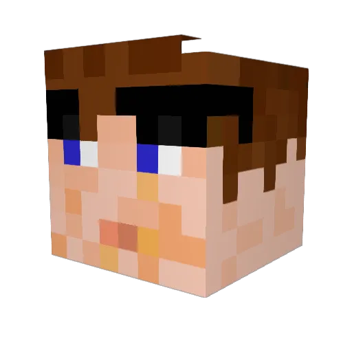Cube_Crafter Minecraft avatar head, 3D render