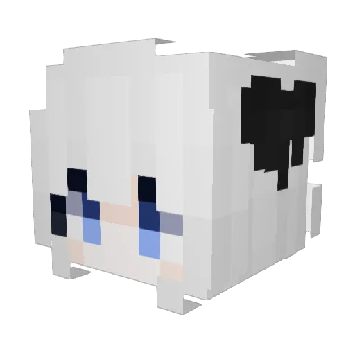 Cube_Sweets Minecraft avatar head, 3D render