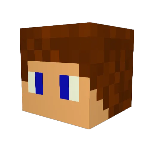 Cubeall Minecraft avatar head, 3D render
