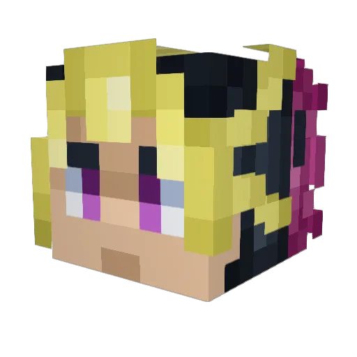 CubedG Minecraft avatar head, 3D render