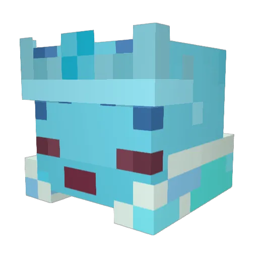 Cubedddd Minecraft avatar head, 3D render