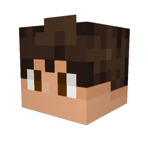 Cubegun46 Minecraft avatar head, 3D render