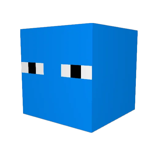 CubeifiedMC Minecraft avatar head, 3D render