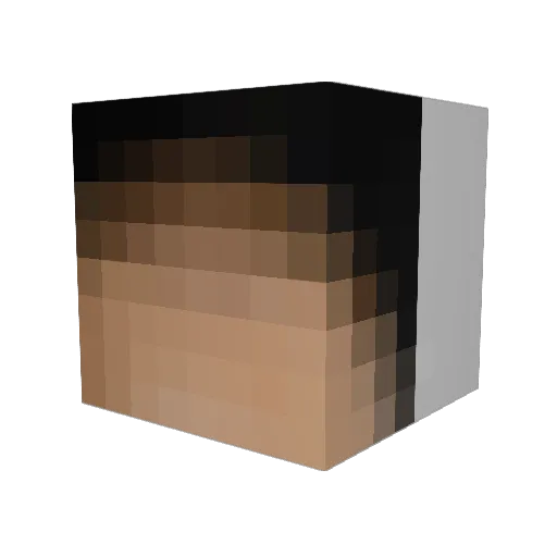 Cubela74 Minecraft avatar head, 3D render