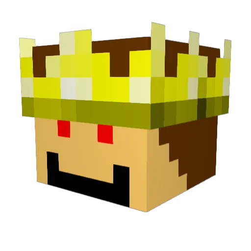Cubemanbooth Minecraft avatar head, 3D render
