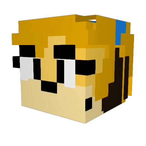 CubenFancy Minecraft avatar head, 3D render
