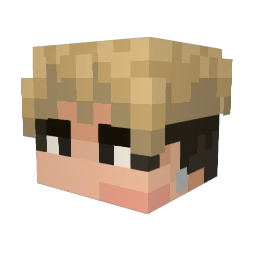 CubensisGenesis Minecraft avatar head, 3D render