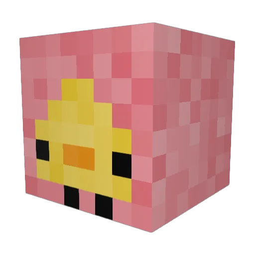 Cubeoider Minecraft avatar head, 3D render