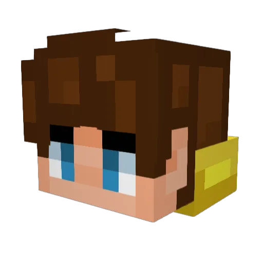 CuberCZ Minecraft avatar head, 3D render