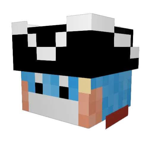 CuberGuy123 Minecraft avatar head, 3D render