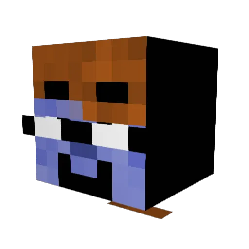 CubesMSTR Minecraft avatar head, 3D render