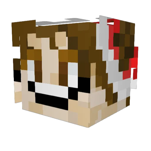 Cubestanza Minecraft avatar head, 3D render