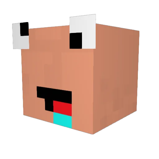Cubester02 Minecraft avatar head, 3D render