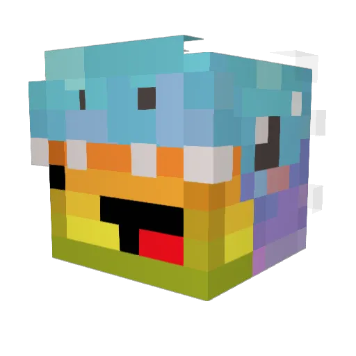 CubicCreeper7914 Minecraft avatar head, 3D render