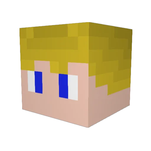 CubicCurt Minecraft avatar head, 3D render