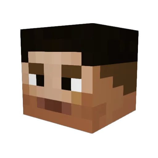 CubicDestruction Minecraft avatar head, 3D render