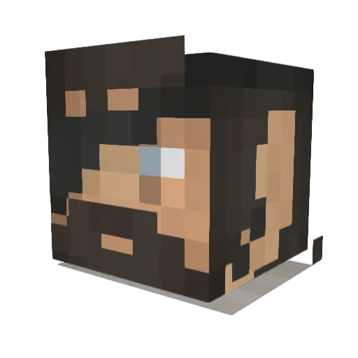 CubicSnake Minecraft avatar head, 3D render