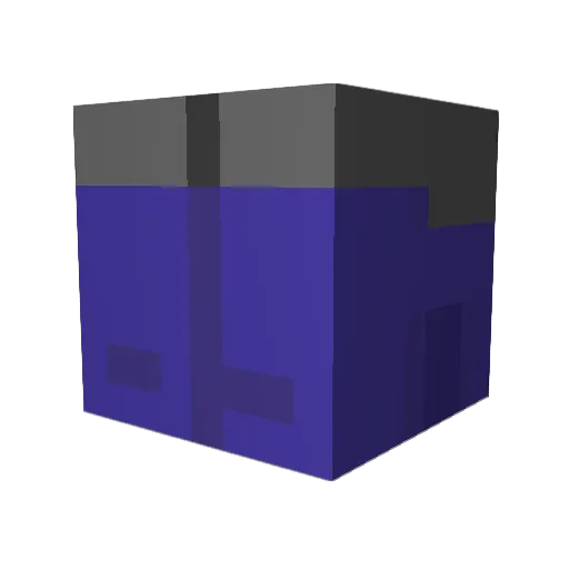 Cubicae Minecraft avatar head, 3D render