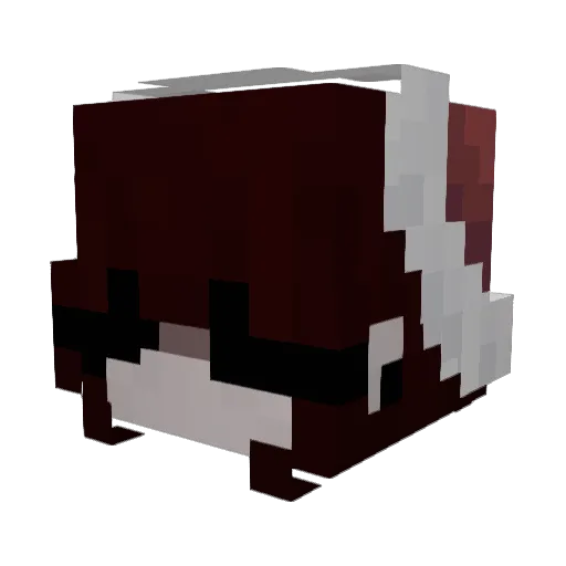 Cubily Minecraft avatar head, 3D render