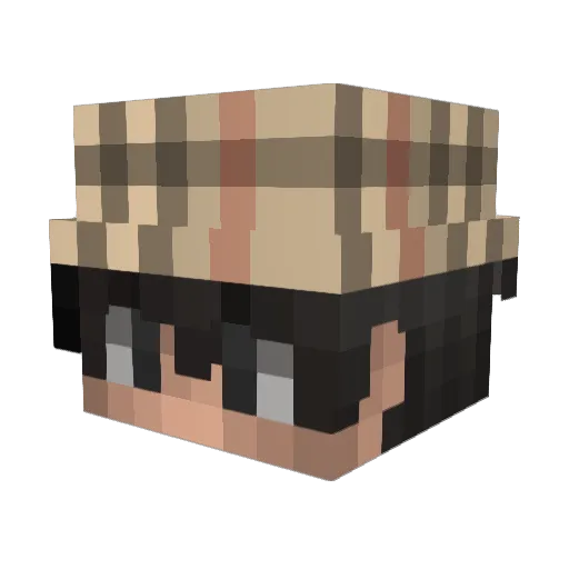 CubixZPixel Minecraft avatar head, 3D render