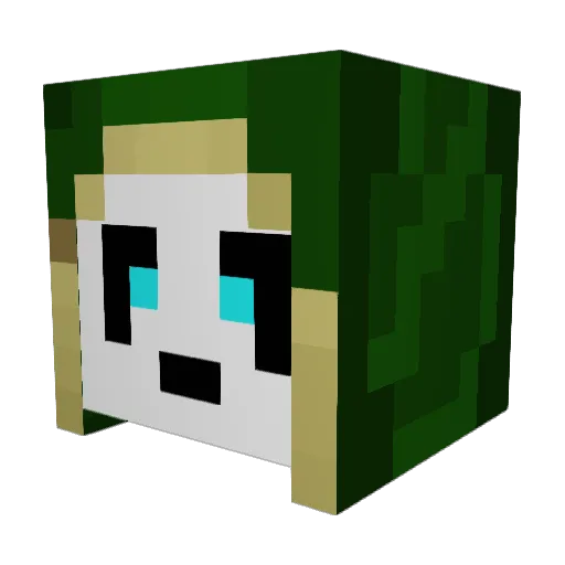 Cubix_exe Minecraft avatar head, 3D render