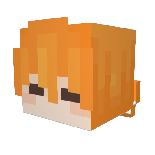 Cublem Minecraft avatar head, 3D render