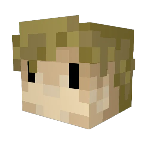Cublicity Minecraft avatar head, 3D render