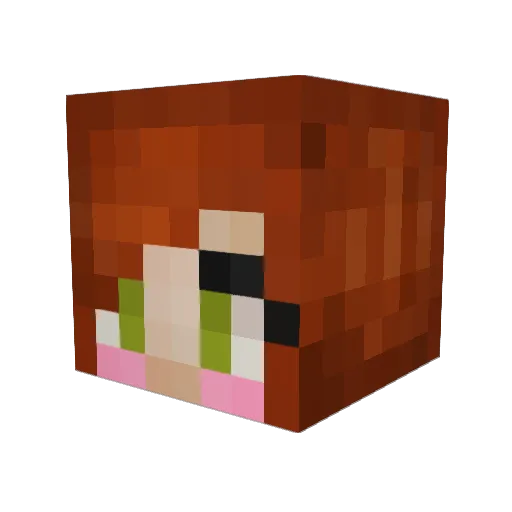 Cubucakoo Minecraft avatar head, 3D render