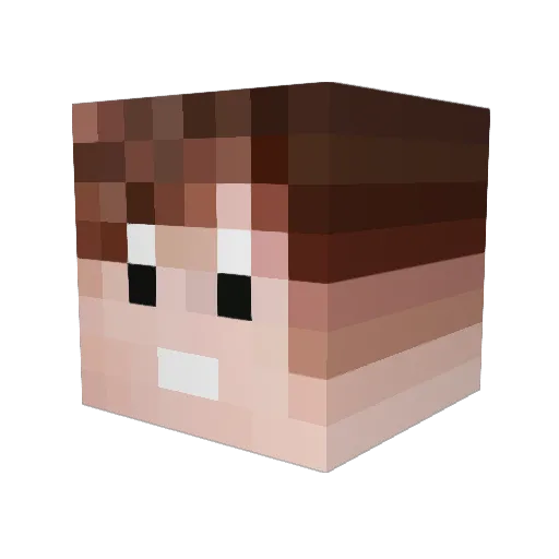 Cubyflo Minecraft avatar head, 3D render