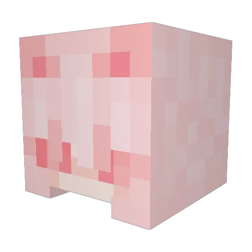 Cubyyyyy Minecraft avatar head, 3D render