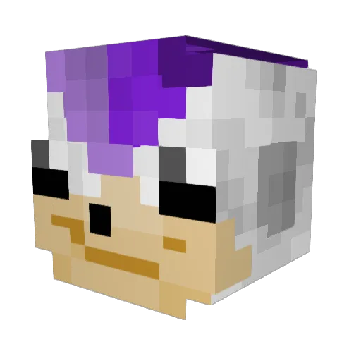 Cuchar4 Minecraft avatar head, 3D render