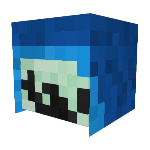 Cuchinka Minecraft avatar head, 3D render