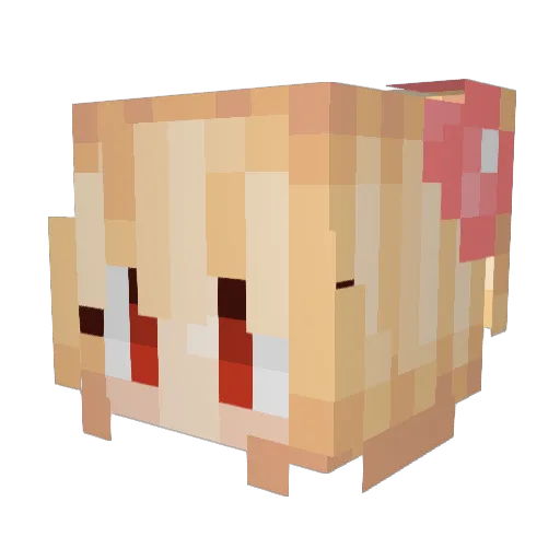 Cuchufly_ Minecraft avatar head, 3D render
