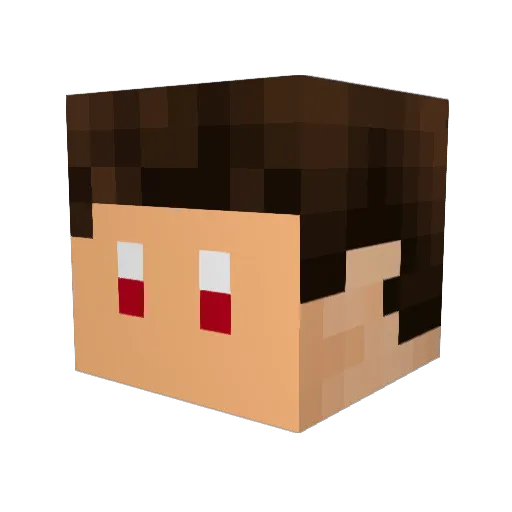 Cucix Minecraft avatar head, 3D render