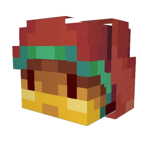 Cuckhead Minecraft avatar head, 3D render
