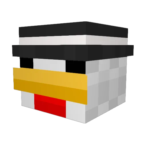 Cuckoo203 Minecraft avatar head, 3D render