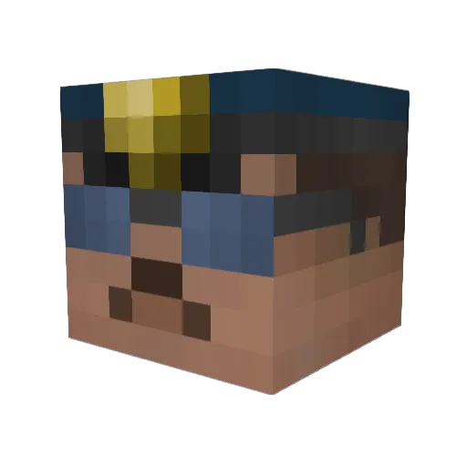 Cuckwomble35 Minecraft avatar head, 3D render
